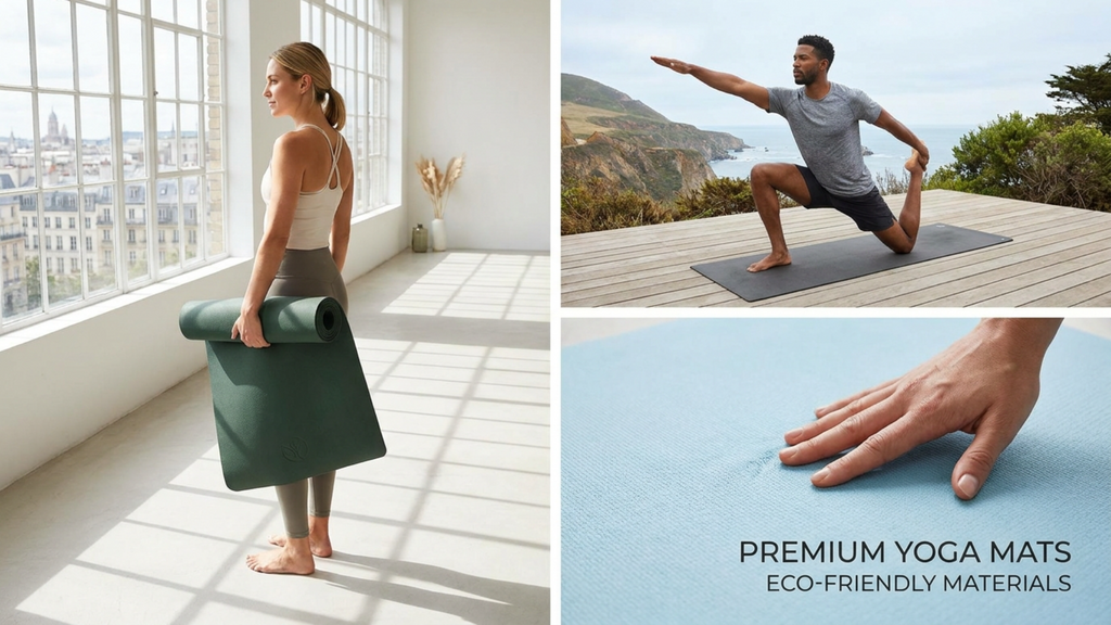Non-Slip Yoga Mat, Thick Exercise Mat for Yoga, Pilates & Home Workout
