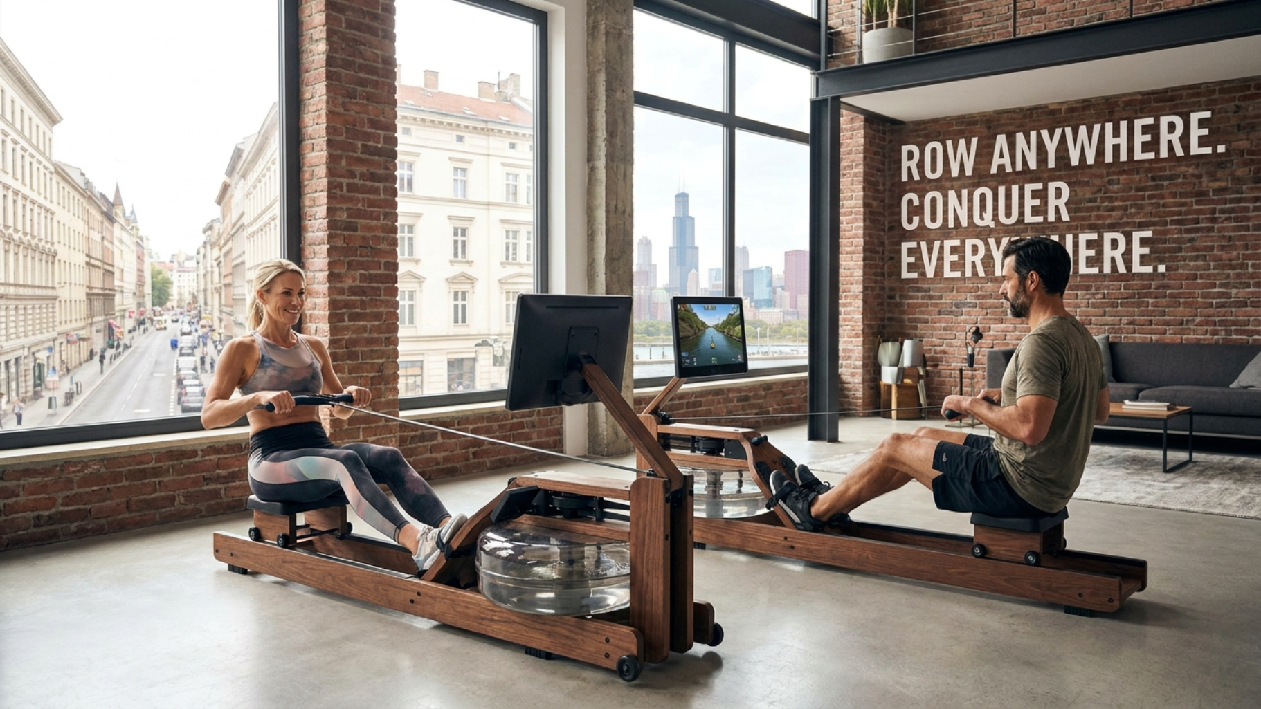 Foldable Rowing Machine, Full Body Workout Rower for Home Gym & Cardio Training